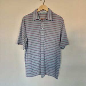 CRIQUET Striped Pima Cotton Golf Polo SZ L